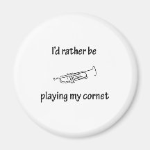 Playing My Cornet Refrigerator Magnets