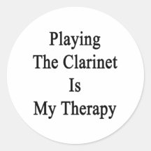 Playing The Clarinet Is My Therapy Sticker