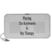 Playing The Keyboards Is My Therapy Notebook Speaker