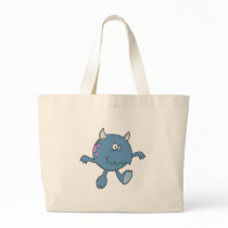 playing tough bluish monster friend tote bags