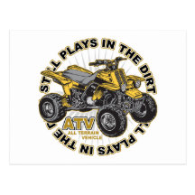 Plays in the Dirt ATV Post Card