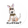 Playtime Cartoon Red Heeler Sticker
