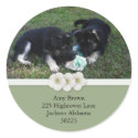Playtime German Shepherd Address Stamps stickers