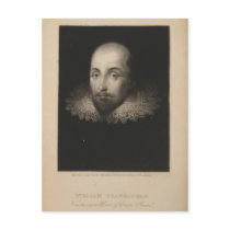 Playwright William Shakespeare by Cornelius Jansen Post Card