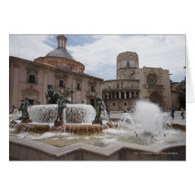 Plaza De La Virgin And Basilica De Virgen Cards