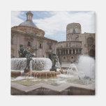 Plaza De La Virgin And Basilica De Virgen Refrigerator Magnets
