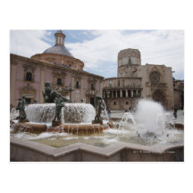 Plaza De La Virgin And Basilica De Virgen Postcard