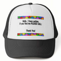 Please Call Autism ID Tag Trucker Hat