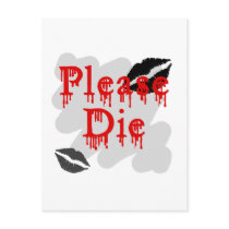 please die postcard