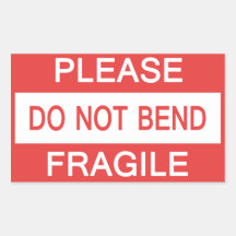 Please Do Not Bend Sticker