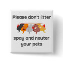 Please Don't Litter buttons