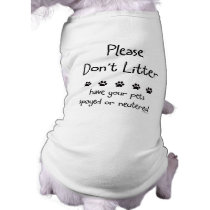 Please Dont Litter pet clothing