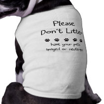 Please Dont Litter pet clothing