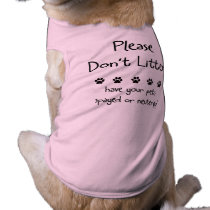 Please Dont Litter pet clothing