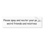Please Neuter Bumper Sticker