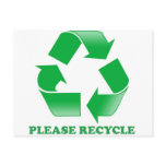Please Recycle. Recycling Awareness. Go Green. postcards