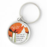 Please Save the Date Poppies Deco Keychain