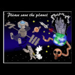 Please save the planet postcards