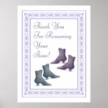 Please Take off Your Shoes Sign Poster