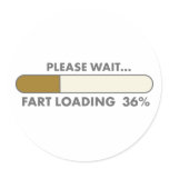 PLEASE WAIT FART LOADING stickers