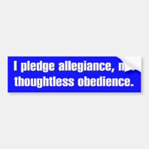 Pledge Allegiance Bumper Stickers
