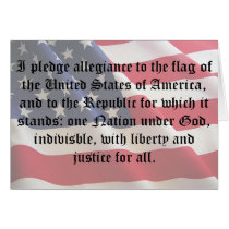 Pledge of Allegiance Greeting Card