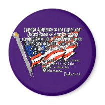 Pledge of Allegiance Psalm 33:12 Refrigerator Magnet