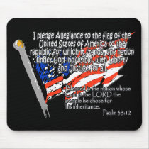 Pledge of Allegiance Psalm 33:12 Mouse Pad