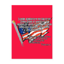 Pledge of Allegiance Psalm 33:12 Post Card