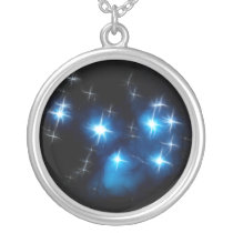 Pleiades Blue Star Cluster Necklace