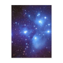 Pleiades Open Star Cluster Seven Sisters in Taurus Post Card