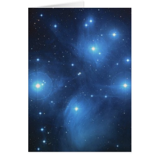 Pleiades The seven sisters blue stars Cards