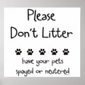 Plese Don't Litter 2 posters