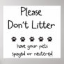 Plese Don't Litter 2 Posters
