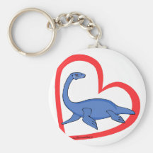 Plesiosaur Heart Key Chain