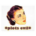 Plotting Evil Custom Invitations