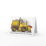 Ploughing Through Snow Plough Truck Note Card