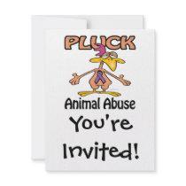 Pluck Animal Abuse Awareness Design Personalized Invitations