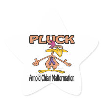 Pluck Arnold Chiari Malformation Awareness Design Star Sticker