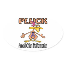 Pluck Arnold Chiari Malformation Awareness Design Sticker