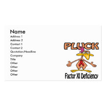 Pluck Factor XI Deficiency Awareness Design Business Cards