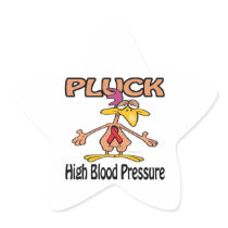 Pluck High Blood Pressure Awareness Design Star Stickers