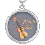Pluck Me Guitar Valentine Custom Necklace