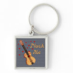 Pluck Me Guitar Valentine keychains