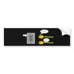 plug-ins plugs cartoon bumper sticker. bumper stickers
