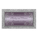 Plum and Pewter Wedding Favour Tags business cards