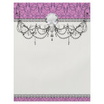 plum and purple intricate swirl damask flyers