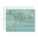 Plum Blossom Save The Date Announcement Card