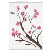 Plum Blossom Sprig Card