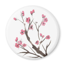 Plum Blossom Spring Magnet
